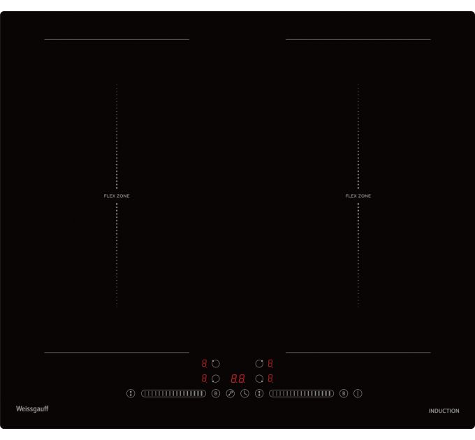 Встраиваемая варочная панель индукционная Weissgauff HI 642 BSCM черная
