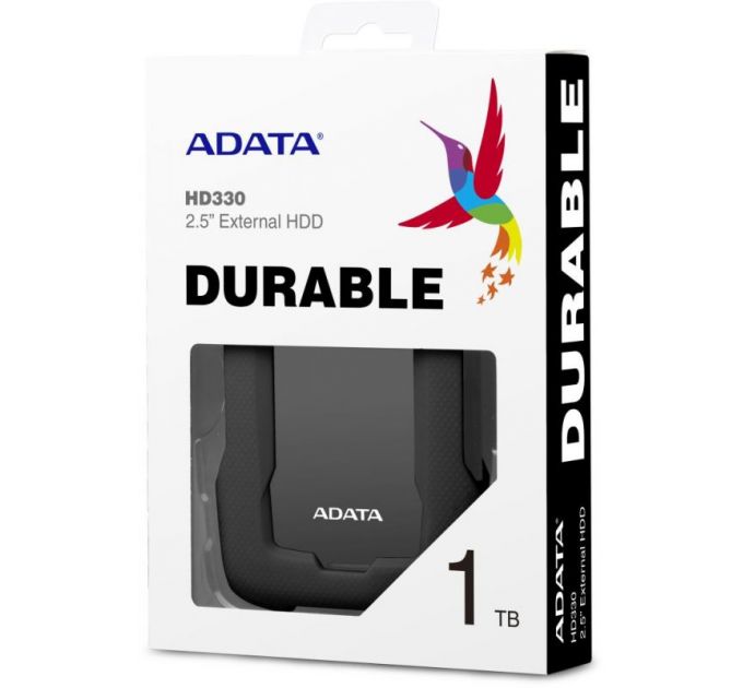 Жесткий диск A-Data USB 3.0 1Tb AHD330-1TU31-CBK HD330 DashDrive Durable 2.5; черный