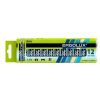 Батарея Ergolux Alkaline LR03 BP-12 AAA 1250mAh (12шт) коробка