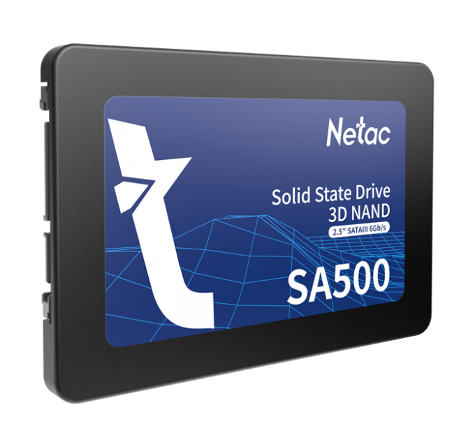 Ssd накопитель Netac SSD SA500 2.5 SATAIII 3D NAND 1TB, R/W up to 530/475MB/s, 3y wty (NT01SA500-1T0-S3X)