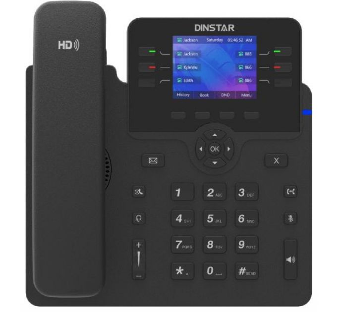 Телефон IP Dinstar C63GP черный