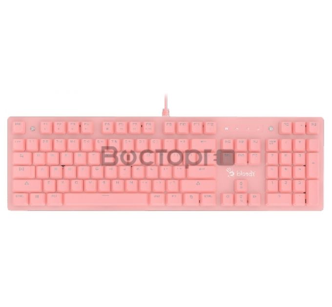 Клавиатура A4Tech Bloody B800 Dual Color механическая розовый/белый USB for gamer LED