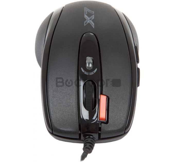 Мышь A4Tech X(7)-710BK (черный) USB, 2000dpi, встр. память 16Кб, 1000ГЦ, 7 кнопок.