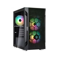 Корпус mATX SilverStone FARA H1M PRO SST-FAH1MB-PRO черный, без БП, боковая панель из закаленного стекла, USB 3.0, 2*USB 2.0, audio