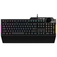 Клавиатура ASUS TUF Gaming K1 90MP01X0-BKRA00 игровая, мембранная, RGB подсветка, USB, регулятор громкости