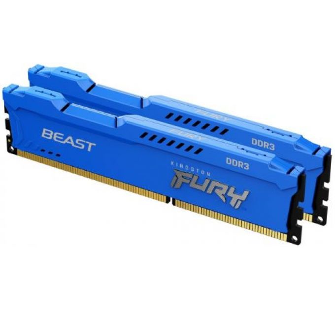 Модуль памяти DDR3 8GB (2*4GB) Kingston FURY KF316C10BK2/8 Beast Blue 1600MHz CL10 1RX8 1.5V 240-pin 4Gbit