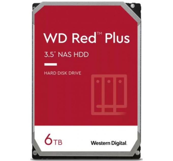 Жесткий диск 6TB SATA 6Gb/s Western Digital WD60EFZX WD Red Plus 3.5" 5640rpm 128MB