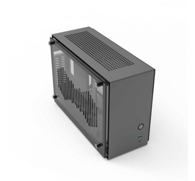 Корпус mini-ITX Zalman M2 mini gray серый, без БП, акриловая боковая панель, USB 3.0, USB Type-C