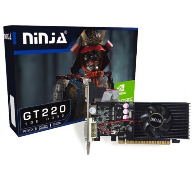 Видеокарта PCI-E Sinotex GeForce GT 220 Ninja (NH22NP013F) 1GB DDR3 128bit 40nm 625/1600MHz DVI/HDMI/D-SUB RTL