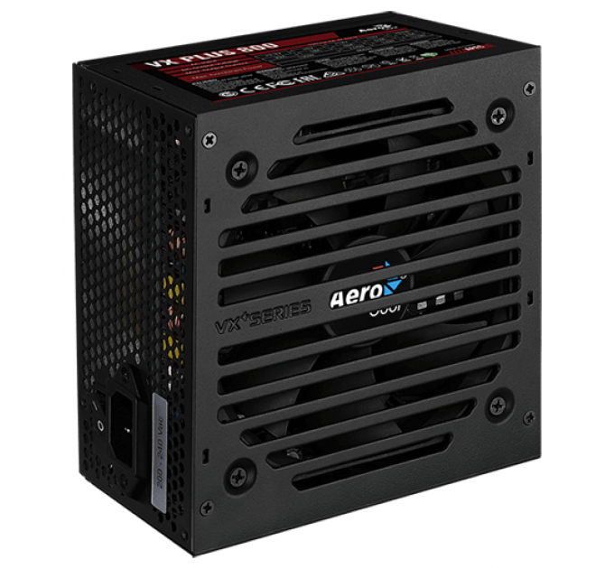 Блок питания Aerocool 800W Retail VX PLUS 800, ATX v2.3, A.PFC, fan 12cm, 4x PCI-E [6+2-Pin], 6x SATA, 4x MOLEX, 1x FDD (VX PLUS 800)