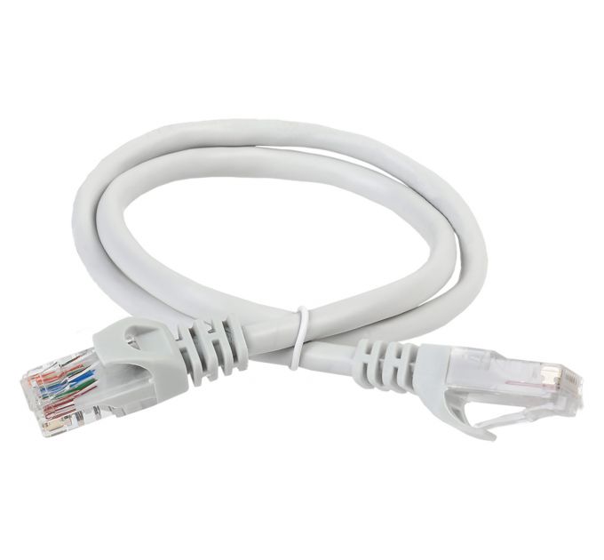 Патч-корд ITK PC01-C5EU-05M UTP вилка RJ-45-вилка RJ-45 кат.5е 0.5м серый ПВХ