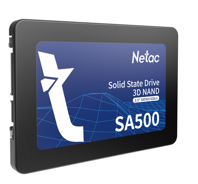 Ssd накопитель Netac SSD SA500 2.5 SATAIII 3D NAND 960GB, R/W up to 530/475MB/s, 3y wty (NT01SA500-960-S3X)