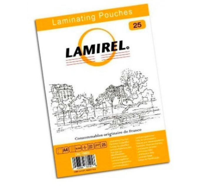 Пленка для ламинирования Fellowes 125мкм A4 (25шт) глянцевая 216x303мм Lamirel (LA-78802)