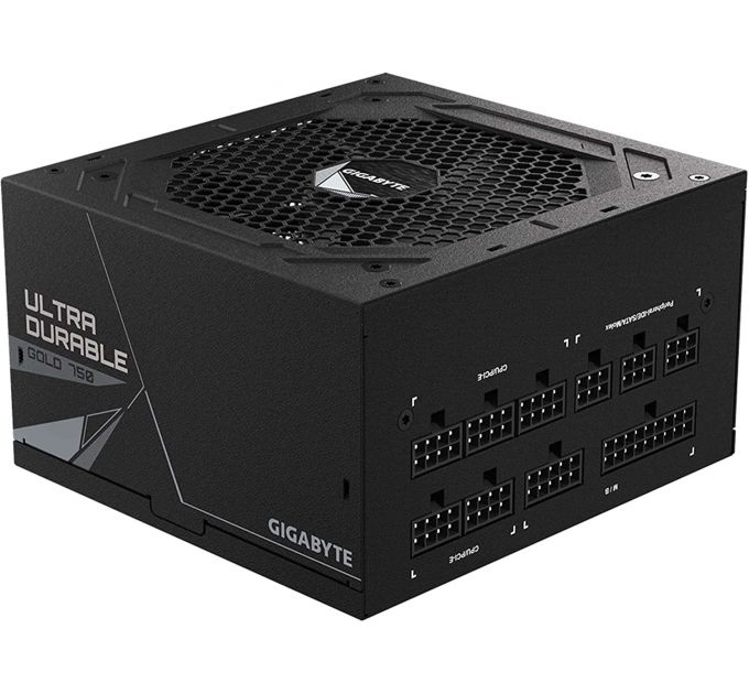 Блок питания Gigabyte ATX 750W GP-UD750GM 80+ gold 24+2x(4+4) pin APFC 120mm fan 8xSATA Cab Manag RTL