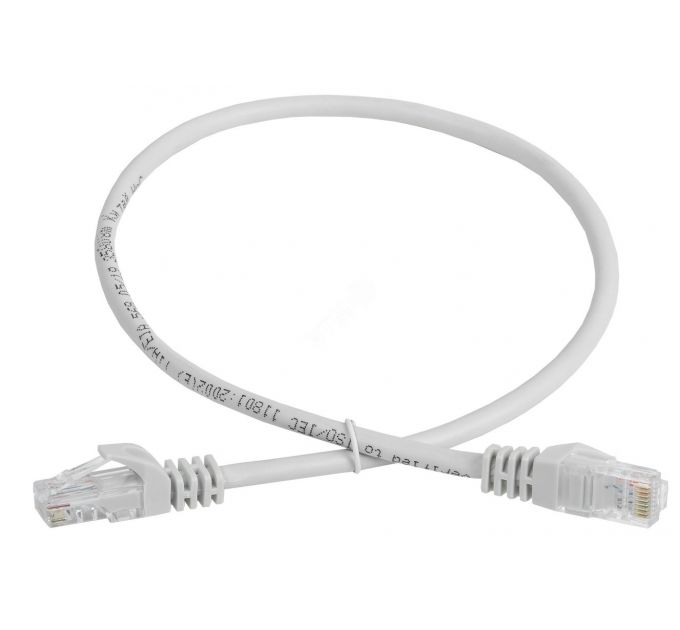 Патч-корд ITK PC01-C5EU-2M UTP вилка RJ-45-вилка RJ-45 кат.5е 2м серый ПВХ (уп.:1шт)