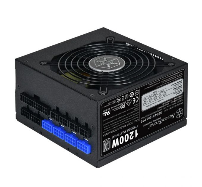 Блок питания ATX SilverStone ST1200-PTS 1200W, 80 Plus Platinum, Active PFC, 120mm fan, fully modular RTL