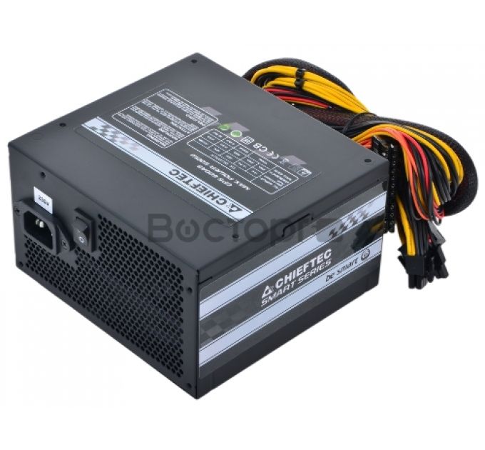 Блок питания ATX Chieftec GPS-600A8 600W Smart ser ATX2.3 230V Brown Box