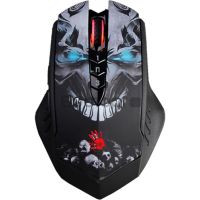 Мышь A4Tech Bloody R80 Plus Skull черный/рисунок оптическая (5000dpi) беспроводная USB (7but)