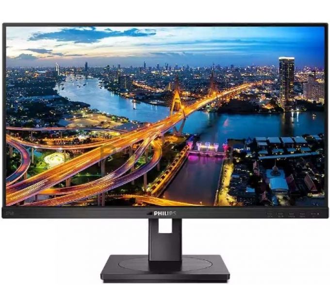 МОНИТОР 27" PHILIPS 275B1/00 Black с поворотом экрана (IPS, 2560x1440, 75Hz, 4 ms, 178°/178°, 300 cd/m, 50M:1, +DVI, +HD