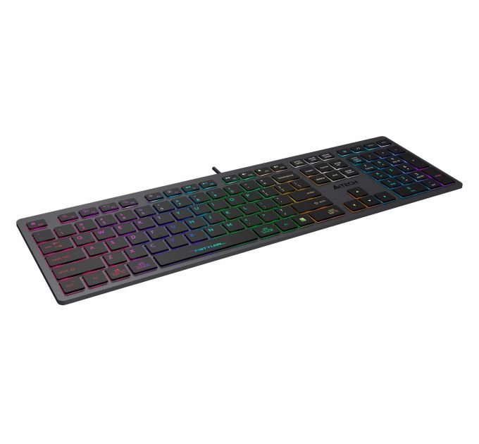 Клавиатура A4Tech Fstyler FX60 серый USB slim Multimedia LED