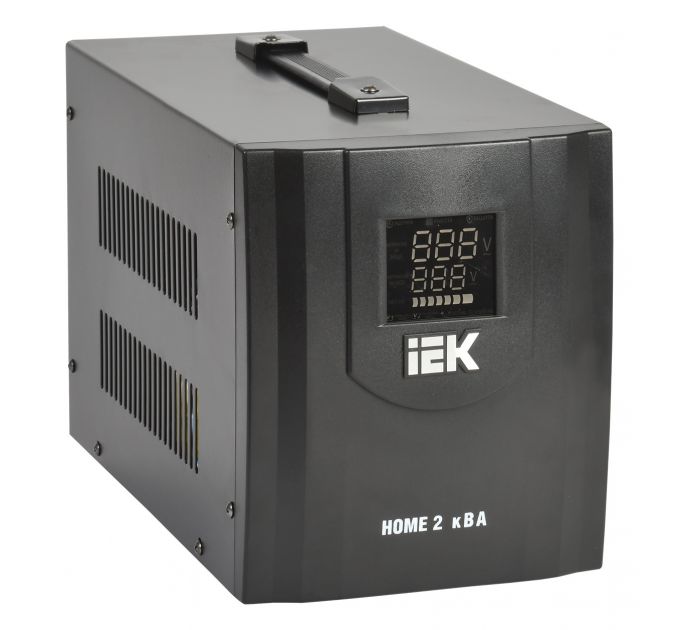 Стабилизатор напряжения IEK Home 2кВА однофазный черный (IVS20-1-02000)