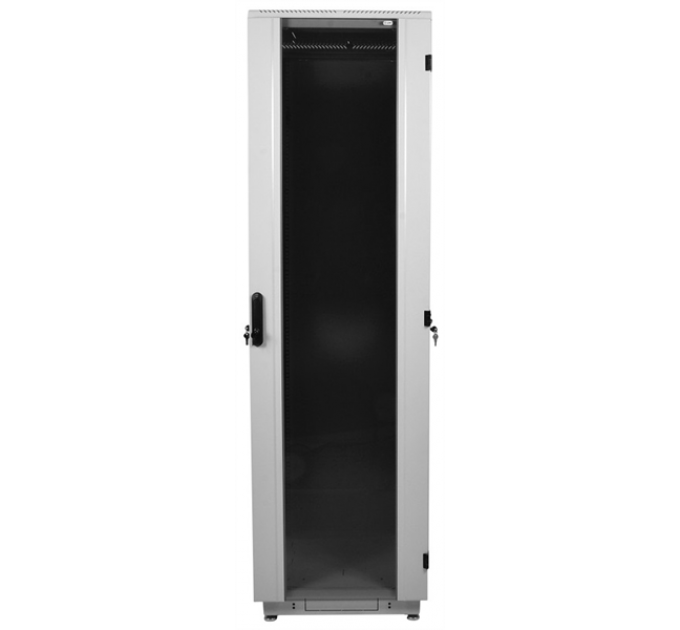 Шкаф телекоммуникационный напольный 33U (600x600) дверь стекло, чёрный (ШТК-М-33.6.6-1ААА-9005)