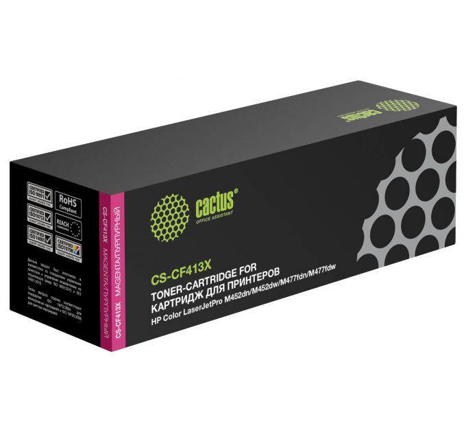 Картридж лазерный Cactus CS-CF413X CF413X пурпурный (5000стр.) для HP HP CLJ Pro M452dn/M452dw/M477fdn/M477fdw