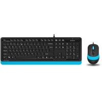 Клавиатура и мышь A4Tech F1010 BLUE черно-синие, USB