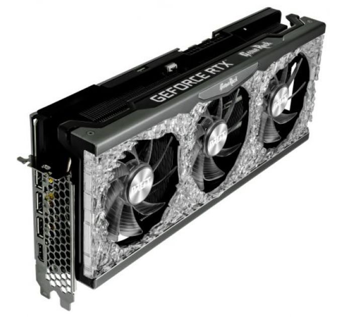 Видеокарта PCI-E Palit GeForce RTX 3080 GameRock (NED3080019KB-1020G) 12GB GDDR6X 384bit 8nm 1260/19000MHz HDMI/3*DP