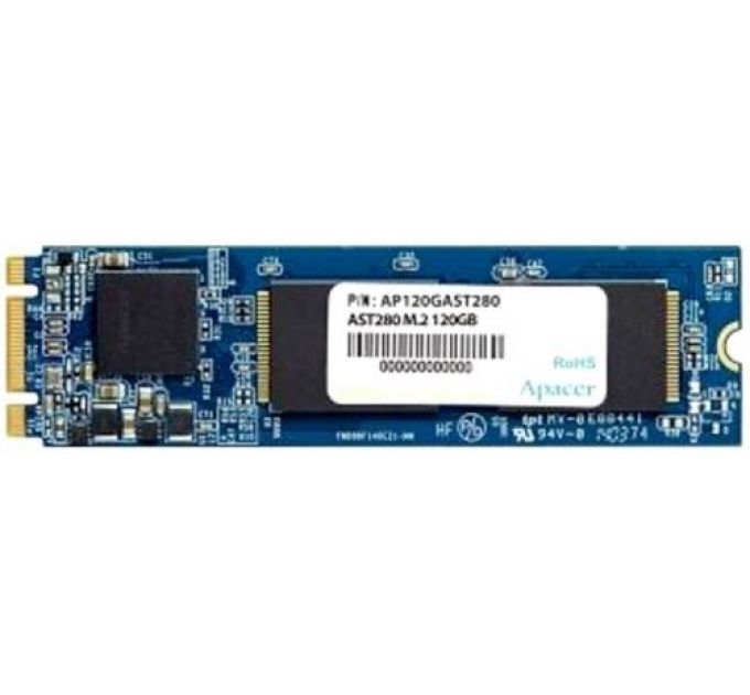 Накопитель SSD M.2 2280 Apacer AP120GAST280-1 AST280 120GB TLC SATA 6Gb/s 500/470MB/s IOPS 23K MTBF 1.5M RTL