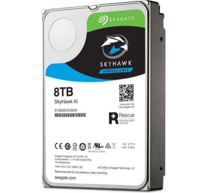 Жесткий диск 8TB SATA 6Gb/s Seagate ST8000VE0004 3.5" SkyHawkAI 7200rpm 256MB