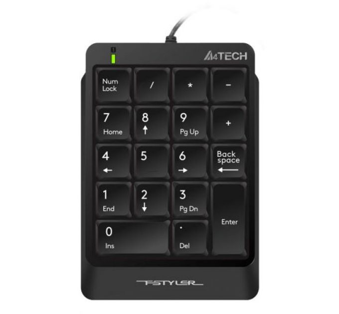 Клавиатура A4Tech Fstyler FK13P числовой блок, черный USB slim для ноутбука (1359931)