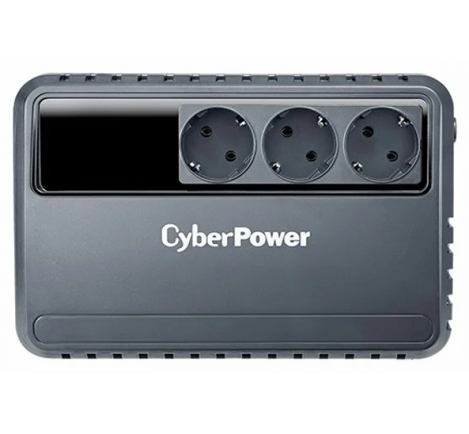 ИБП CyberPower BU600E, Line-Interactive, 600VA/360W, 3 Schuko розетки, Black, 0.28х0.14х0.23м., 4.4кг. CyberPower BU600E