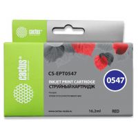 Картридж струйный Cactus CS-EPT0547 красный (16.2мл) для Epson Stylus Photo R800/R1800