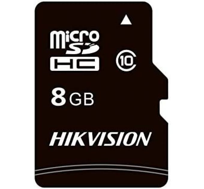 Флеш карта microSDHC 8Gb Class10 Hikvision HS-TF-C1(STD)/8G/Adapter + adapter