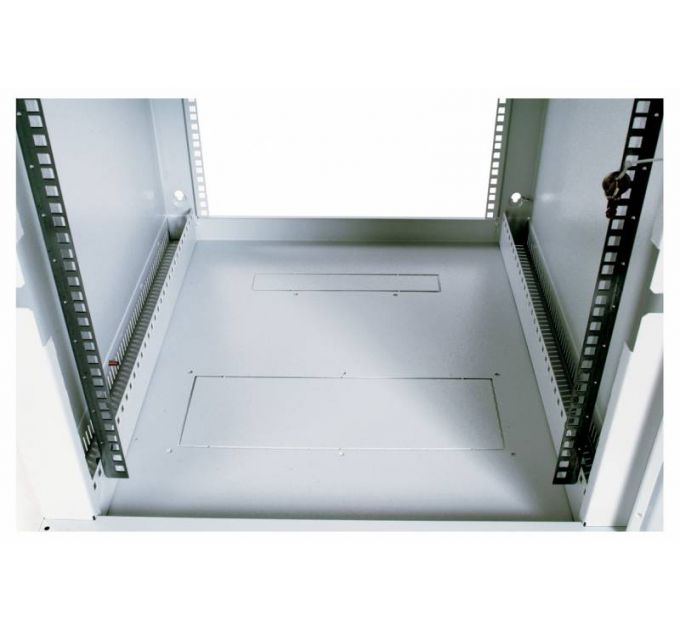 Шкаф коммутационный ЦМО ШРН-9.650 9U 600x650мм пер.дв.стекл несъемн.бок.пан. 50кг серый