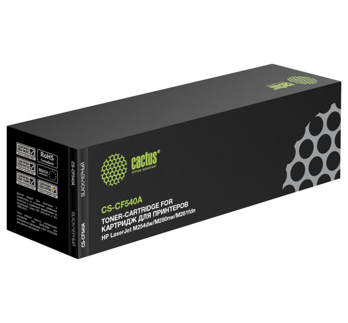 Картридж лазерный Cactus CS-CF540A CF540A черный (1400стр.) для HP LJ M254dw/M280nw/M281fdn