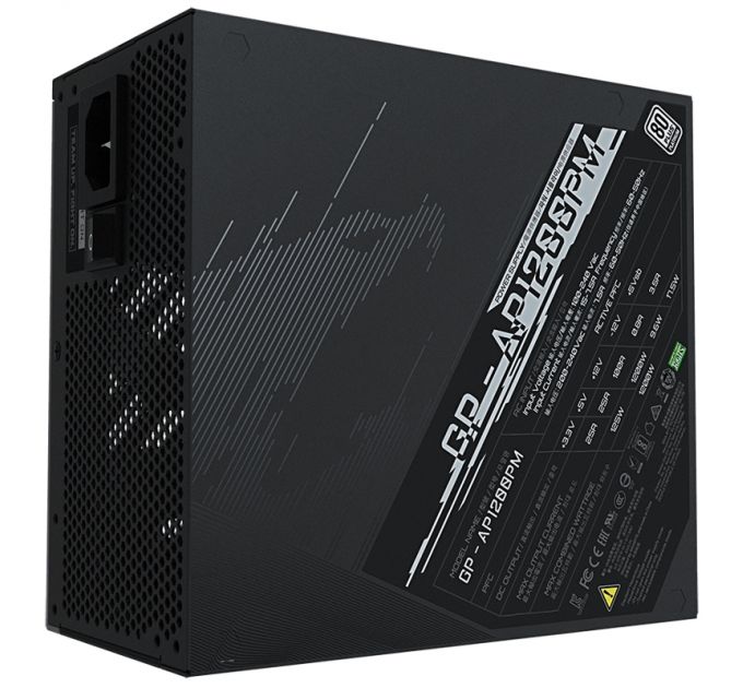 Блок питания ATX GIGABYTE AORUS P1200W GP-AP1200PM 1200W, active PFC, 80 PLUS Platinum, 140mm fan, fully modular