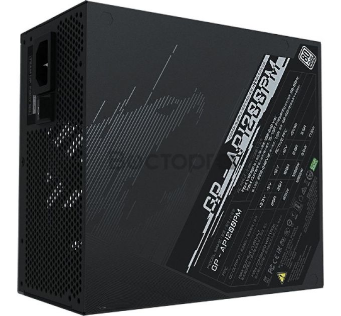 Блок питания ATX GIGABYTE AORUS P1200W GP-AP1200PM 1200W, active PFC, 80 PLUS Platinum, 140mm fan, fully modular