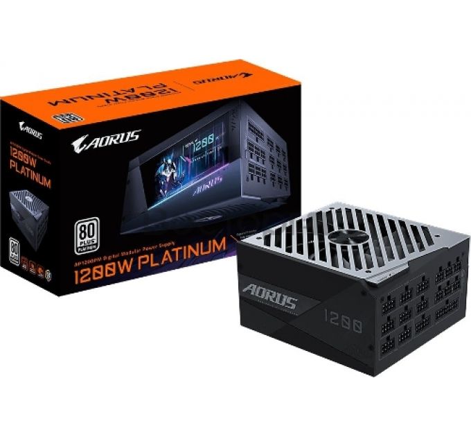 Блок питания ATX GIGABYTE AORUS P1200W GP-AP1200PM 1200W, active PFC, 80 PLUS Platinum, 140mm fan, fully modular