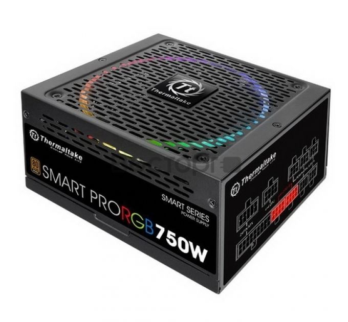 Блок питания ATX Thermaltake Smart Pro RGB 750W PS-SPR-0750FPCBEU-R Полностью модульный, 80Plus Bronze, RTL