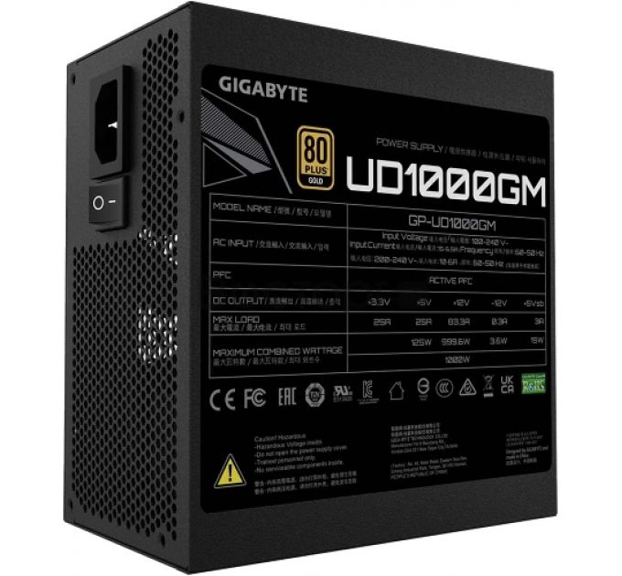 Блок питания Gigabyte ATX 1000W GP-UD1000GM 80+ gold