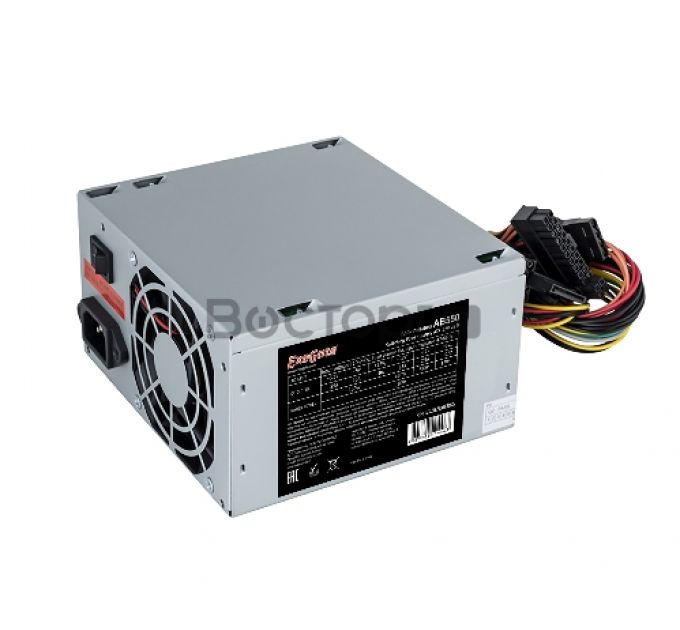 Блок питания 550W ExeGate AB550, ATX, PC, 8cm fan, 24p+4p, 3*SATA, 2*IDE, FDD + кабель 220V в комплекте
