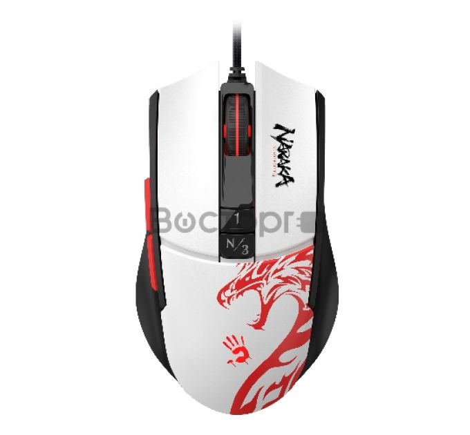 Мышь A4Tech Bloody L65 Max белый/рисунок оптическая (12000dpi) USB (6but)