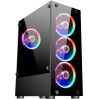 Корпус ATX 1STPLAYER FIRE DANCING V2-A V2-A-4R1 черный, без БП, с окном, 2*USB 2.0, USB 3.0, audio