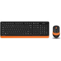 Клавиатура и мышь Wireless A4Tech FG1010 ORANGE черно-оранжевый, USB