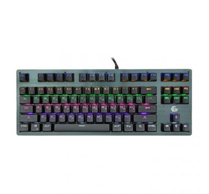 Клавиатура Gembird KB-G540L черная, USB, переключатели Outemu Blue, 87 клавиши, подсветка Rainbow