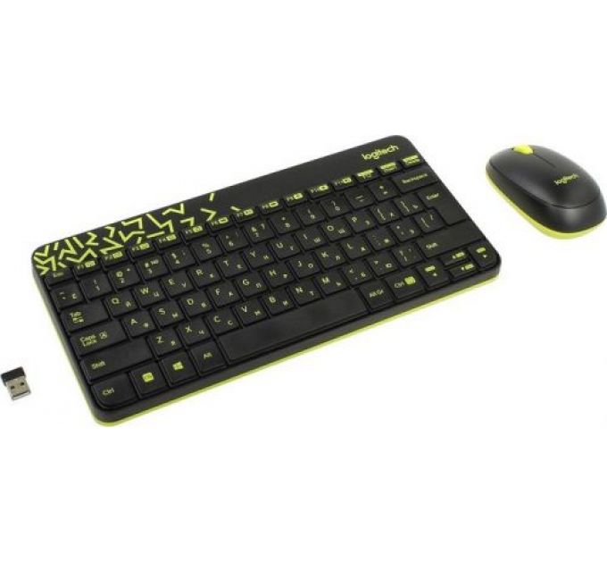 Клавиатура и мышь Wireless Logitech Combo MK240 920-008213 black, USB
