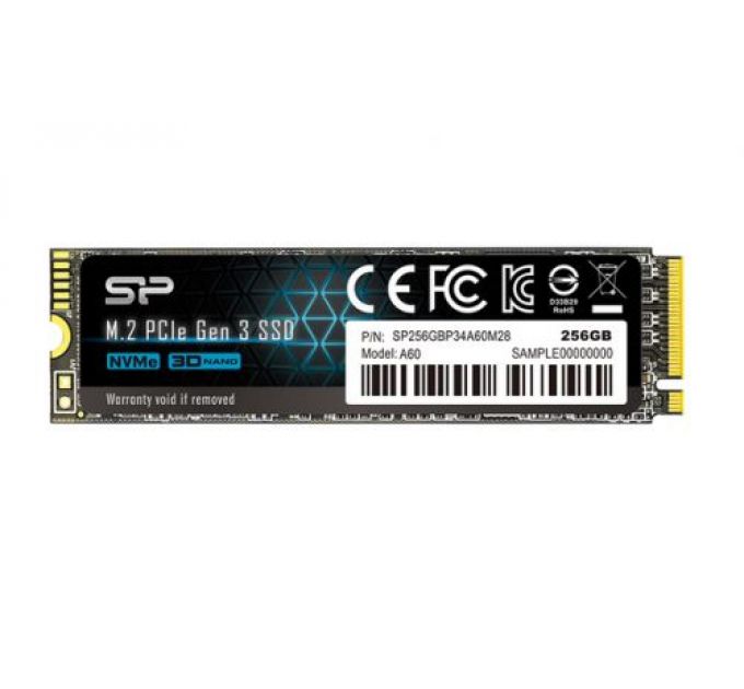 Накопитель SSD M.2 2280 Silicon Power SP256GBP34A60M28 P34A60 256GB PCI-E 3x4 2200/1600MB/s MTBF 2M