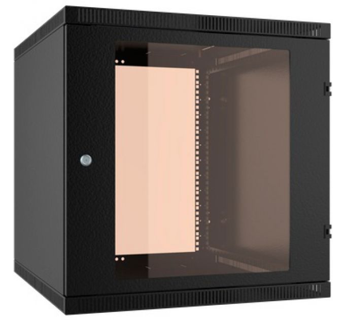 Шкаф коммутационный C3 Solutions WALLBOX LIGHT (NT176965) настенный 9U 600x350мм пер.дв.стекл несъемн.бок.пан. направл.под закл.гайки 60кг черный 300мм 15кг 475мм IP20 сталь